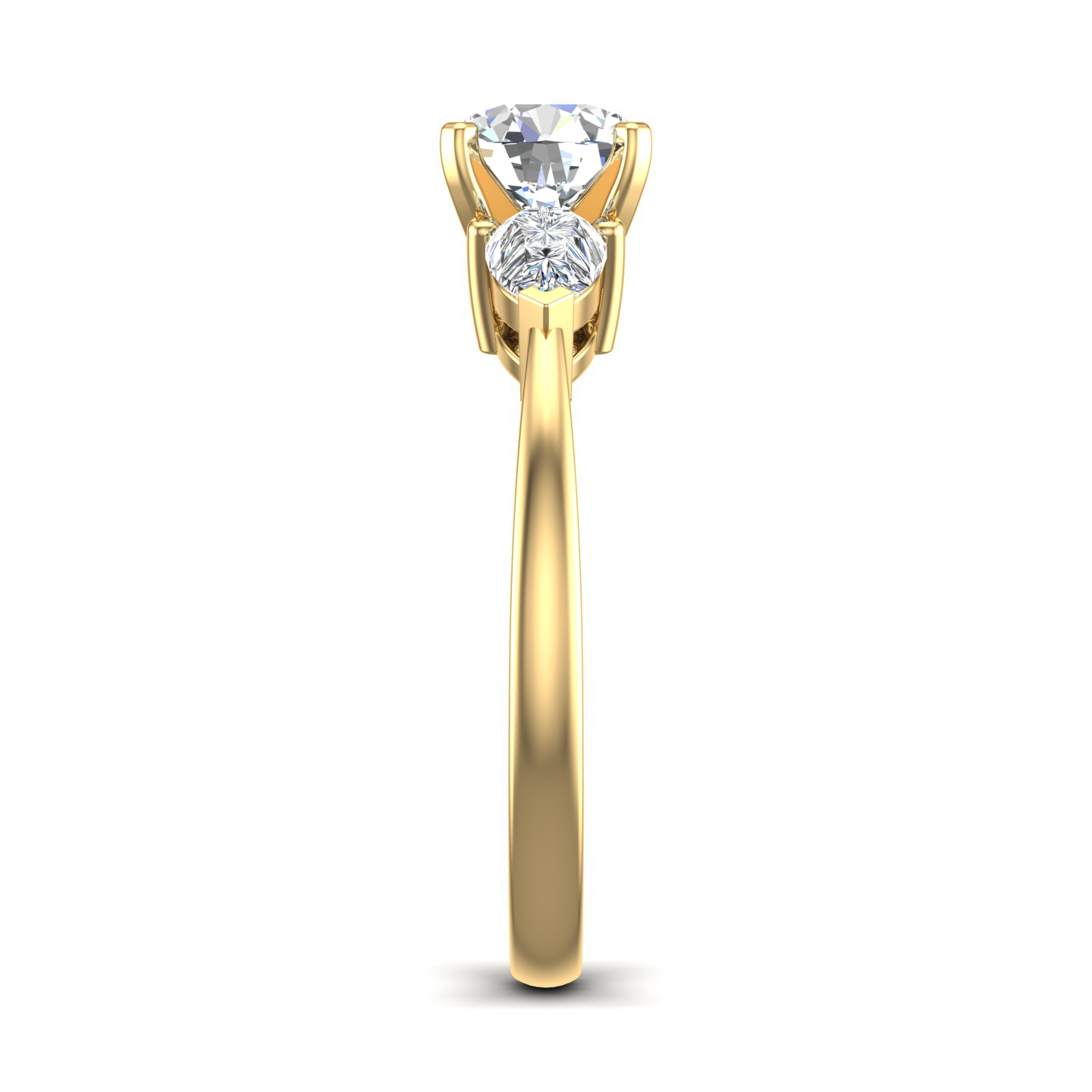 Madison Three-Stone Pear Engagement Ring